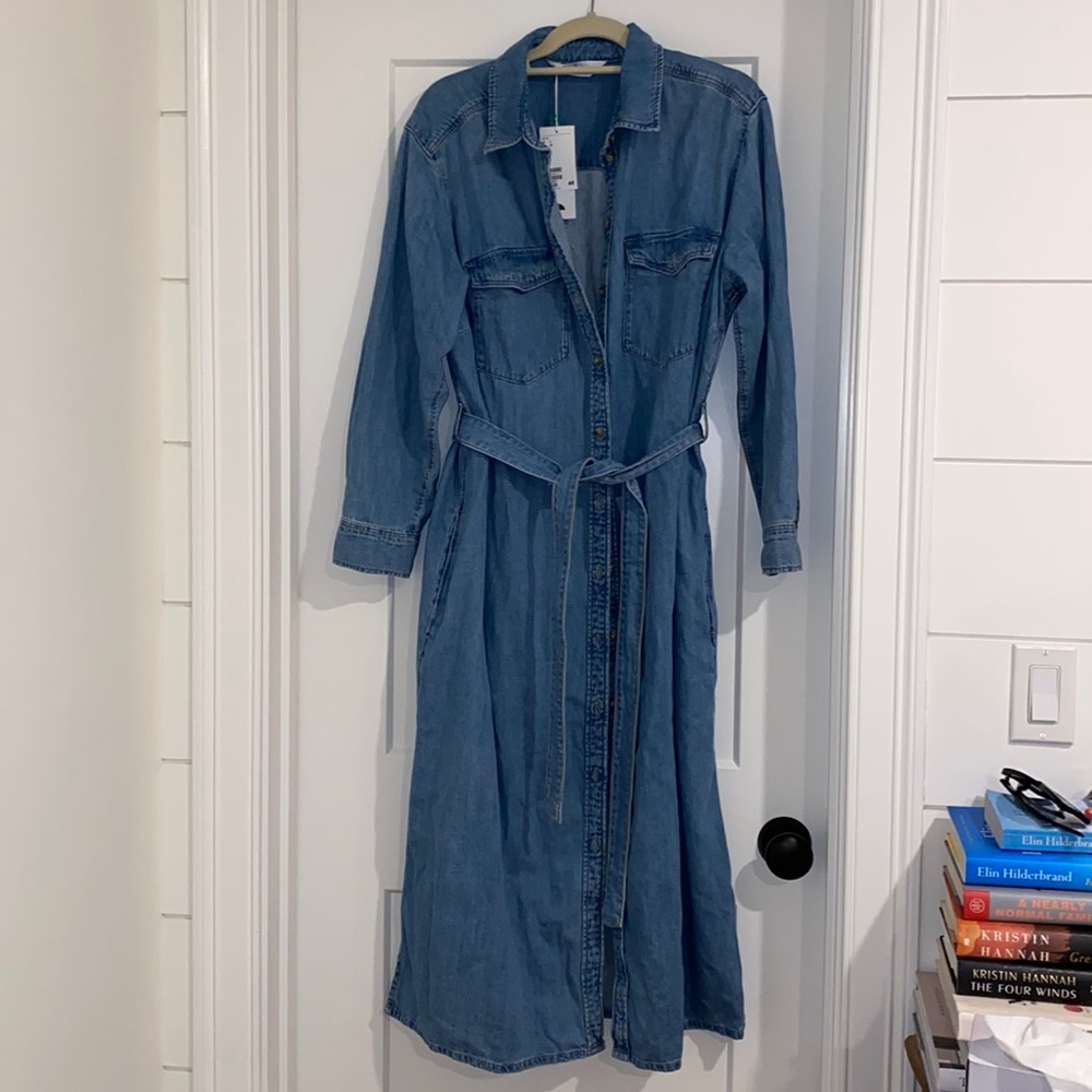 H&M denim Maxi dress size L